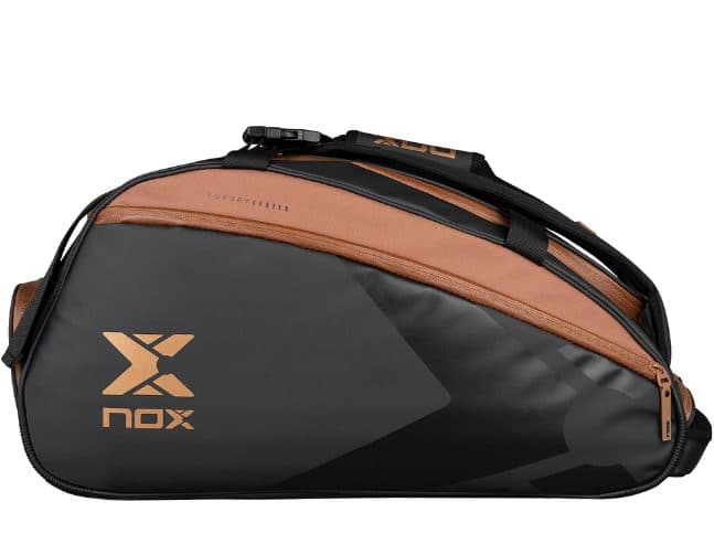 NOX Luxury Open Series Padel Racket Bag (Black/Brown)
